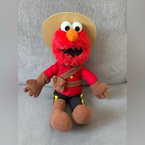 2012 Sesame Street Elmo Canadian Mountie 16" Bean Bag Plush RARE GUND